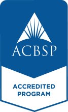 ACBSP 2024 accredited badge vertical