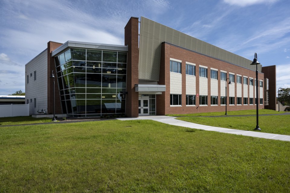 Exterior view of Science Center in Summer 2021.